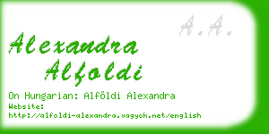 alexandra alfoldi business card